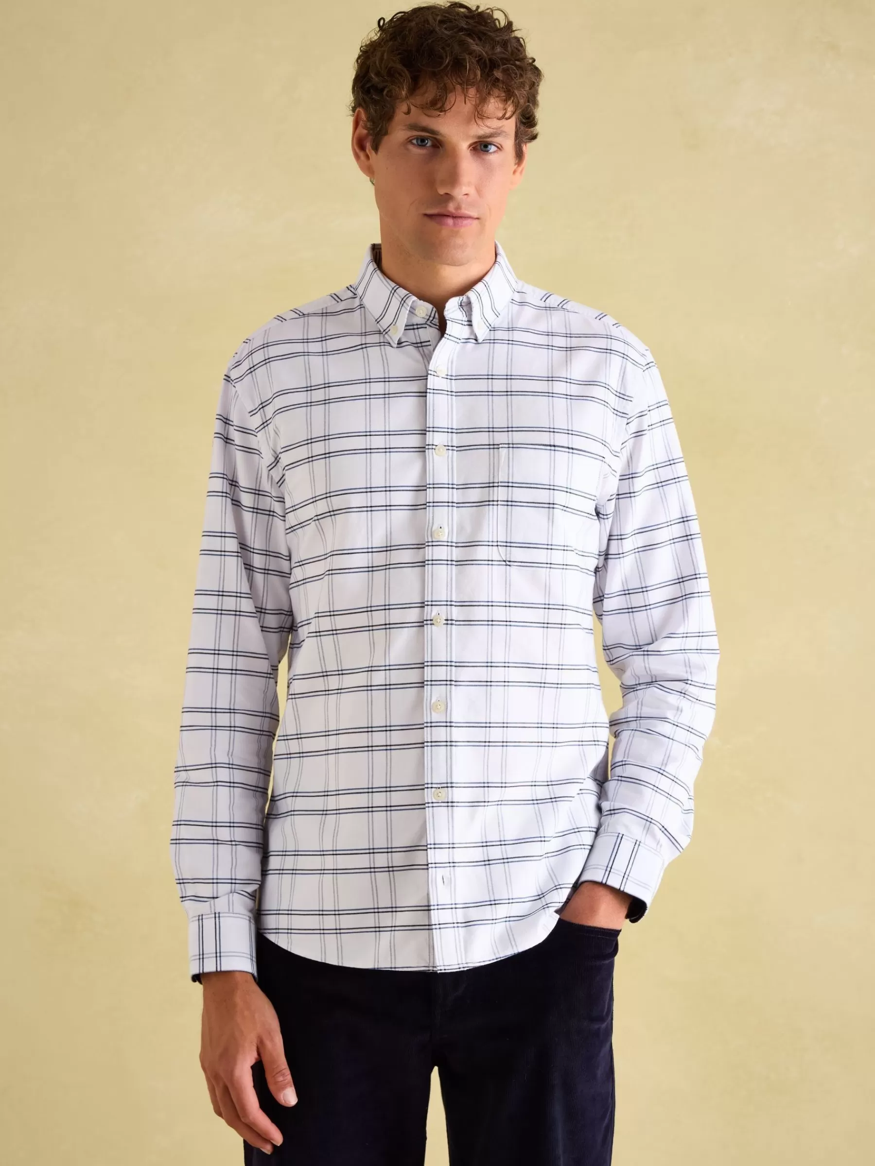 Joules Welford Cotton Check Shirt White Best Sale