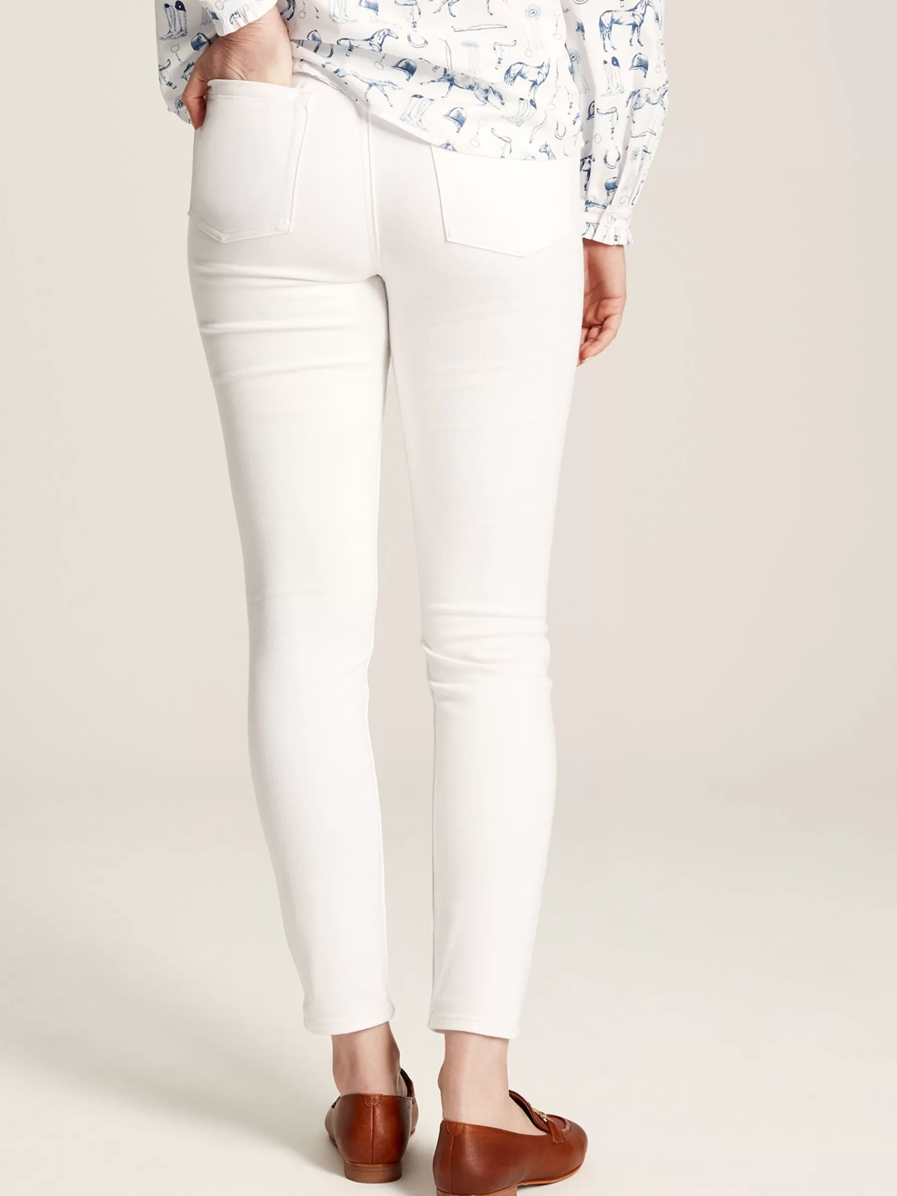 Joules White Denim Stretch Skinny Jeans WhiteDenim New