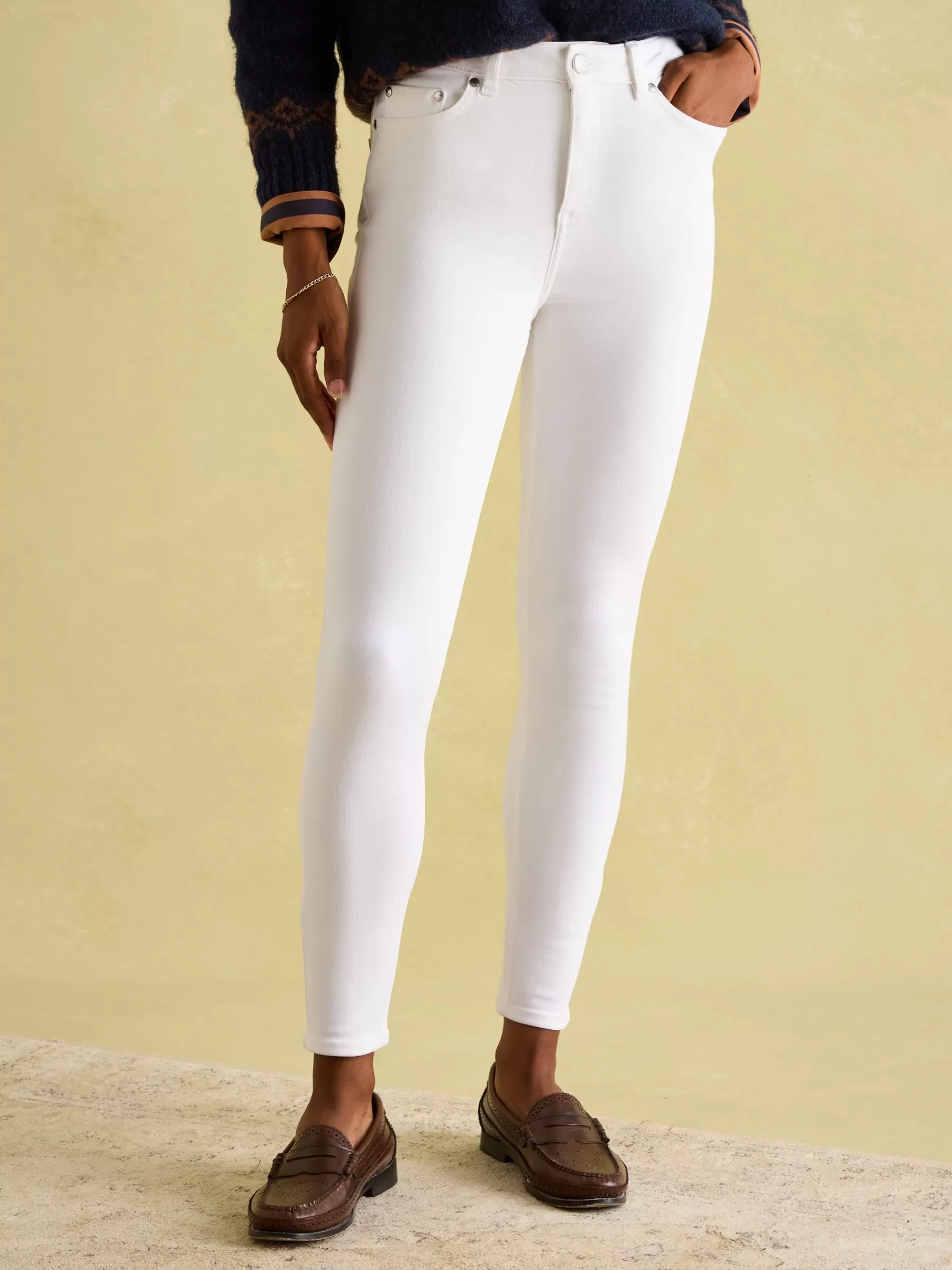 Joules Skinny Fit Jeans White Clearance