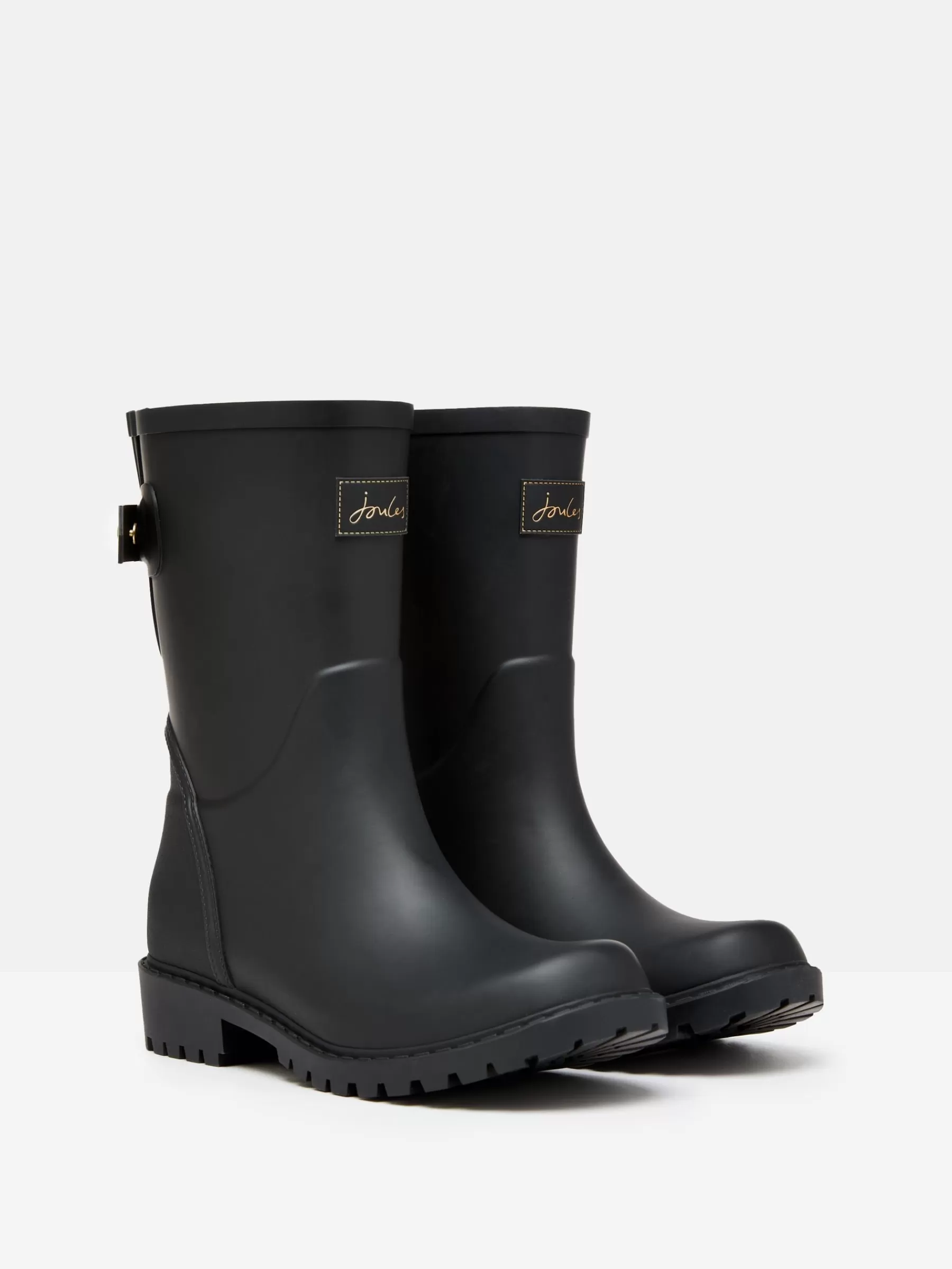 Joules Wistow Adjustable Mid Calf Wellies Black Best Sale