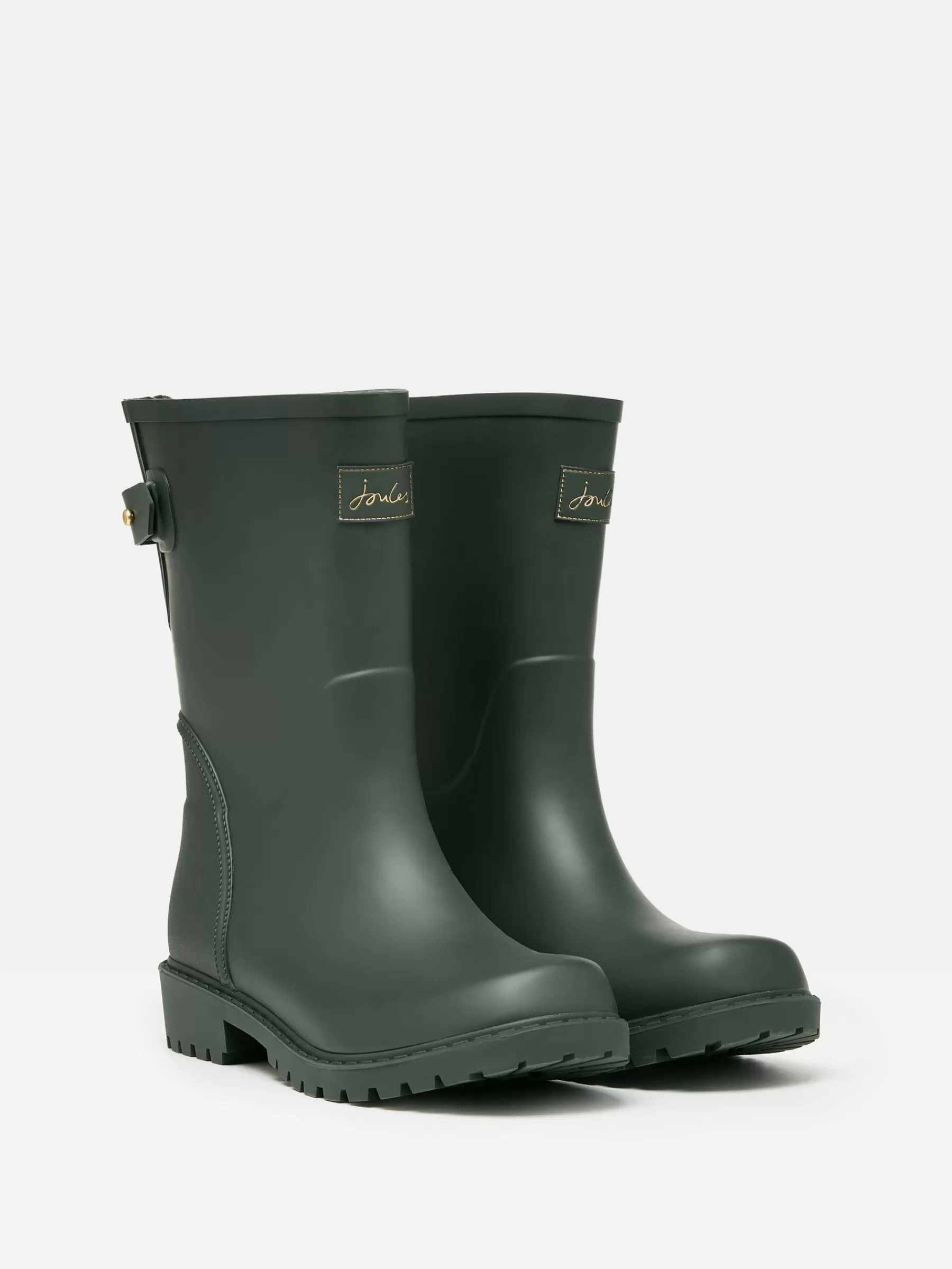 Joules Wistow Adjustable Mid Calf Wellies Green Hot