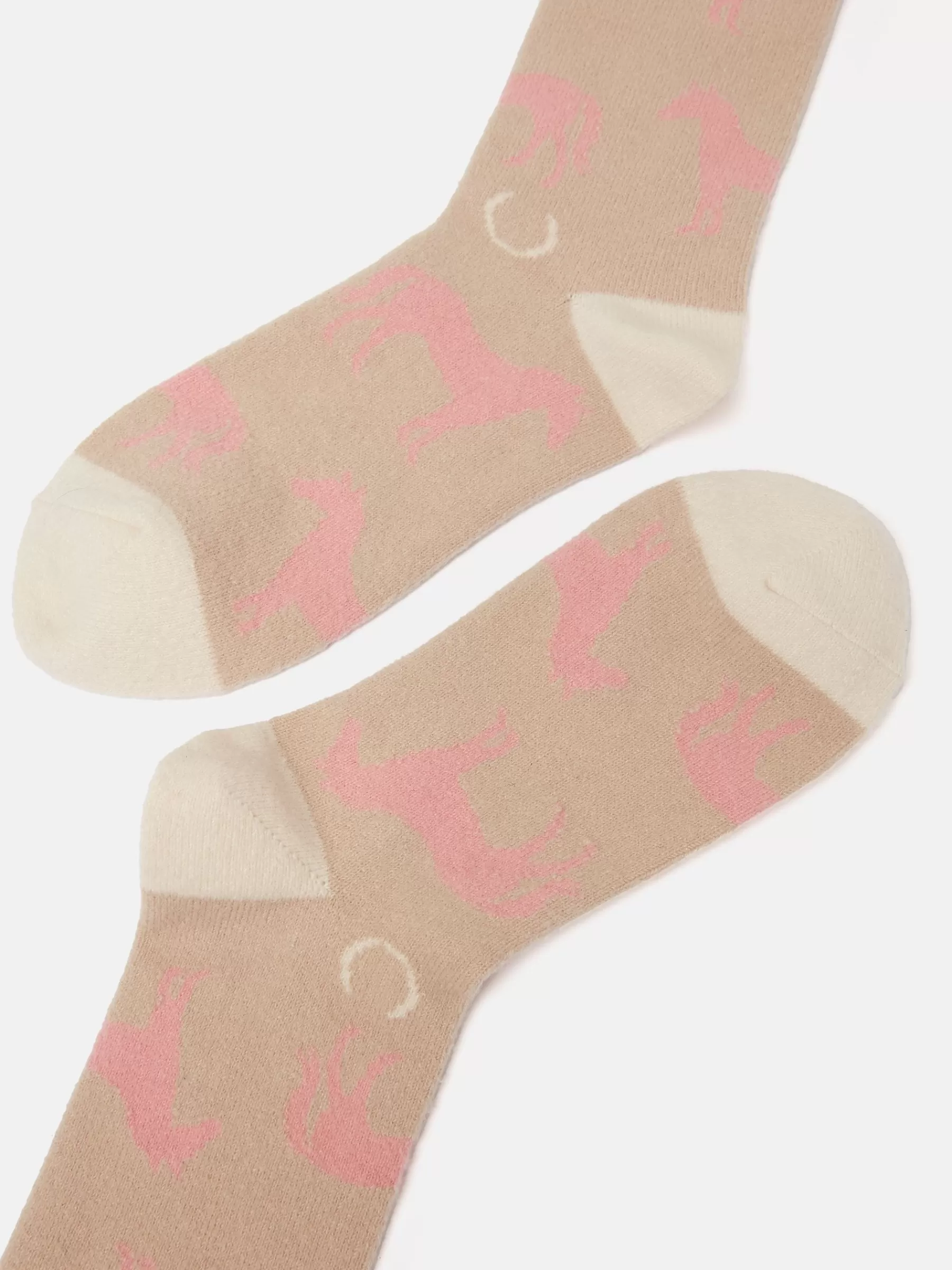 Joules Women's Amble Icon Socks (size 4-8) Oatmeal New