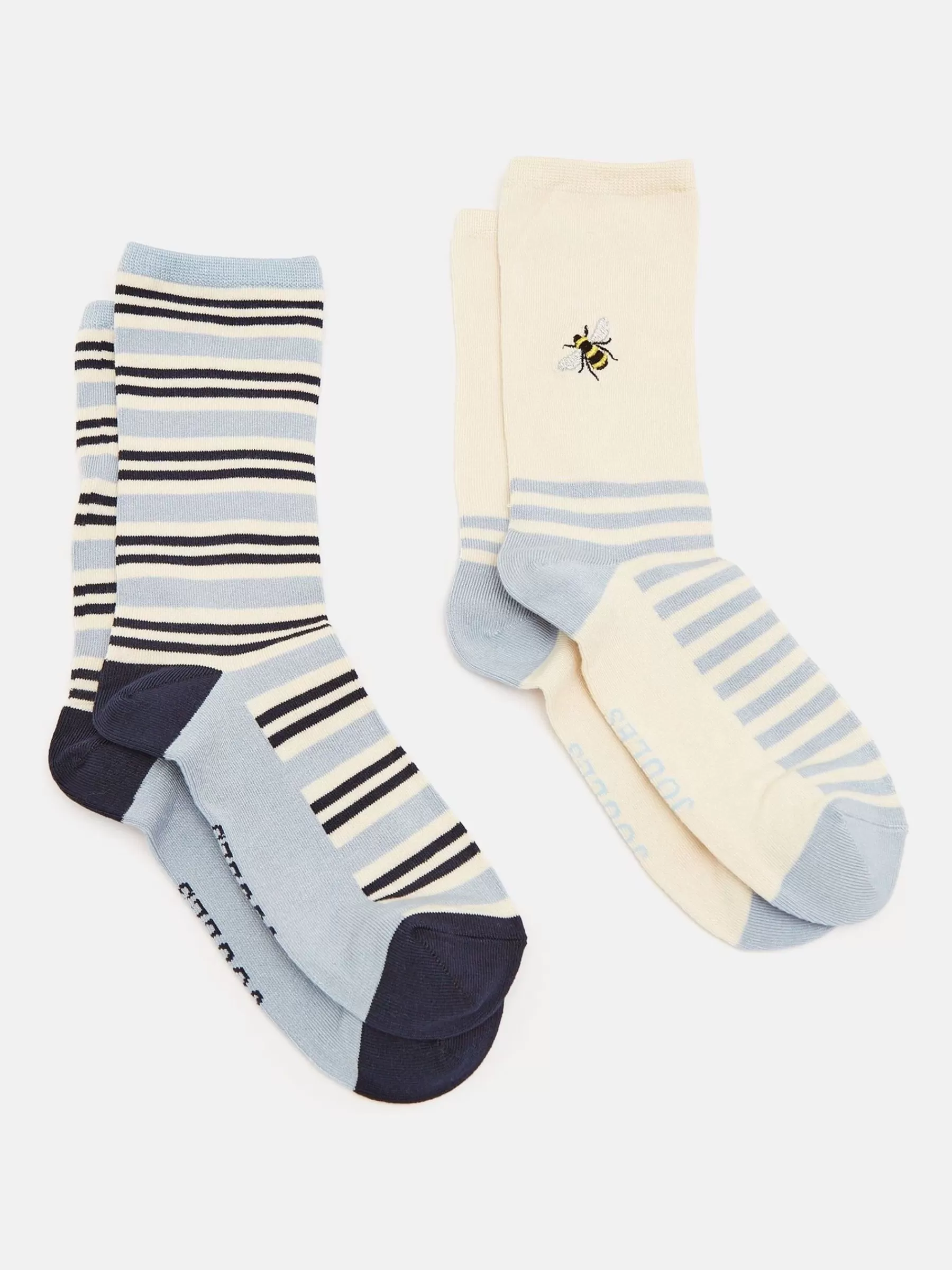 Joules Women's Everyday 2 Pack Socks (size 4-8) Blue Sale