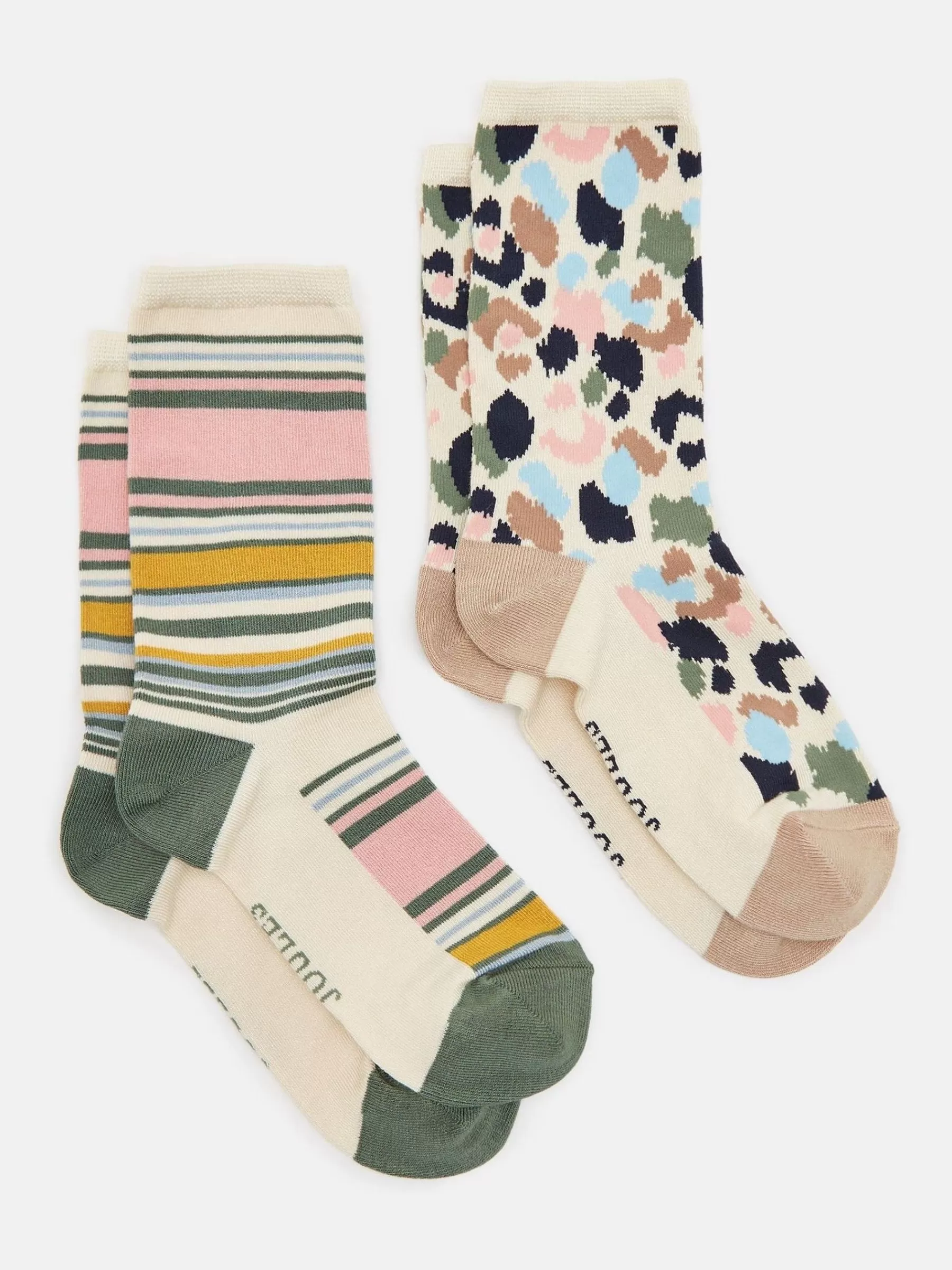 Joules Women's Everyday Multi Animal 2 Pack Socks (size 4-8) MultiAnimal Best Sale