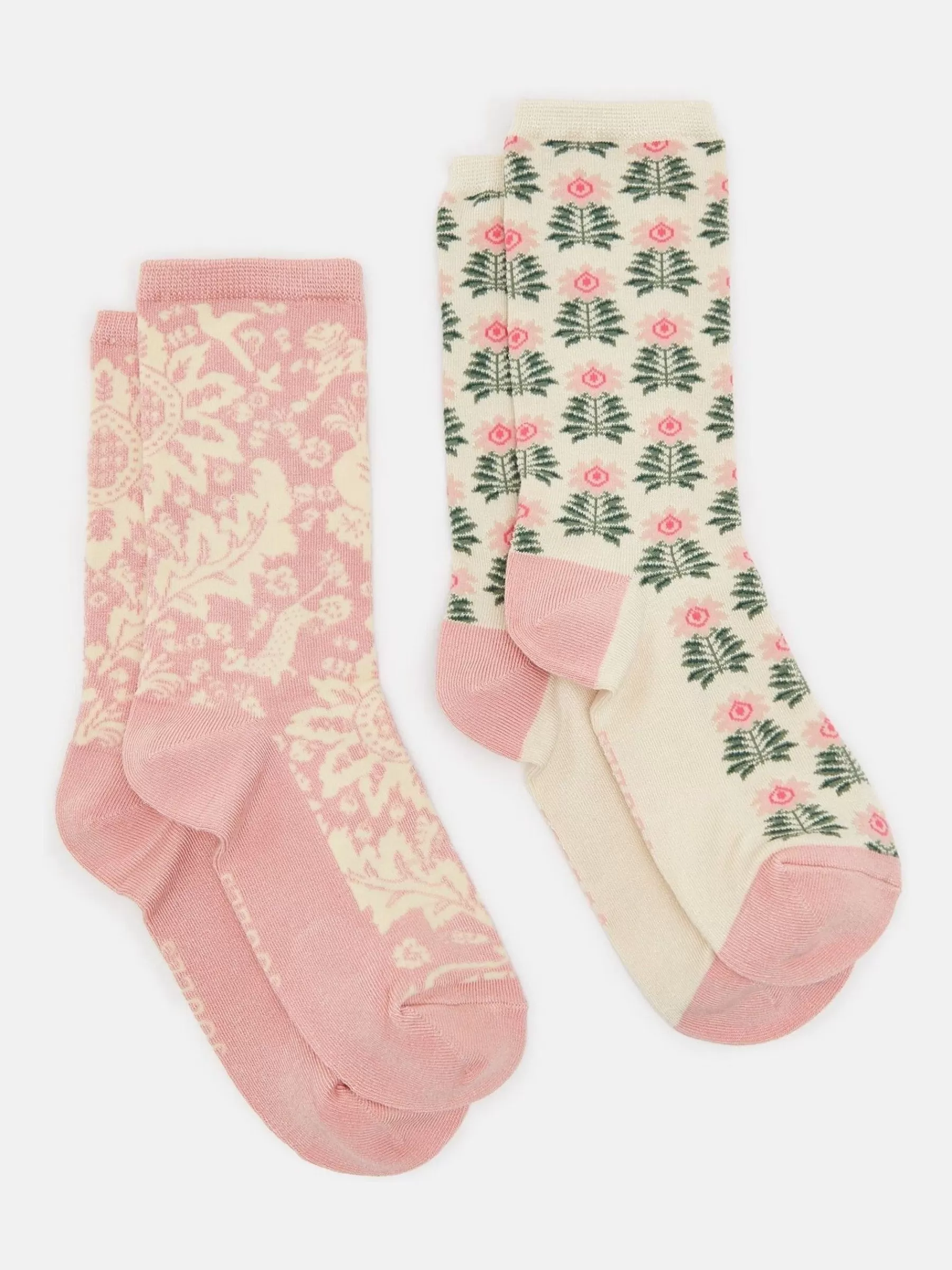 Joules Women's Everyday Multi Blush 2 Pack Socks (size 4-8) MultiBlush Cheap