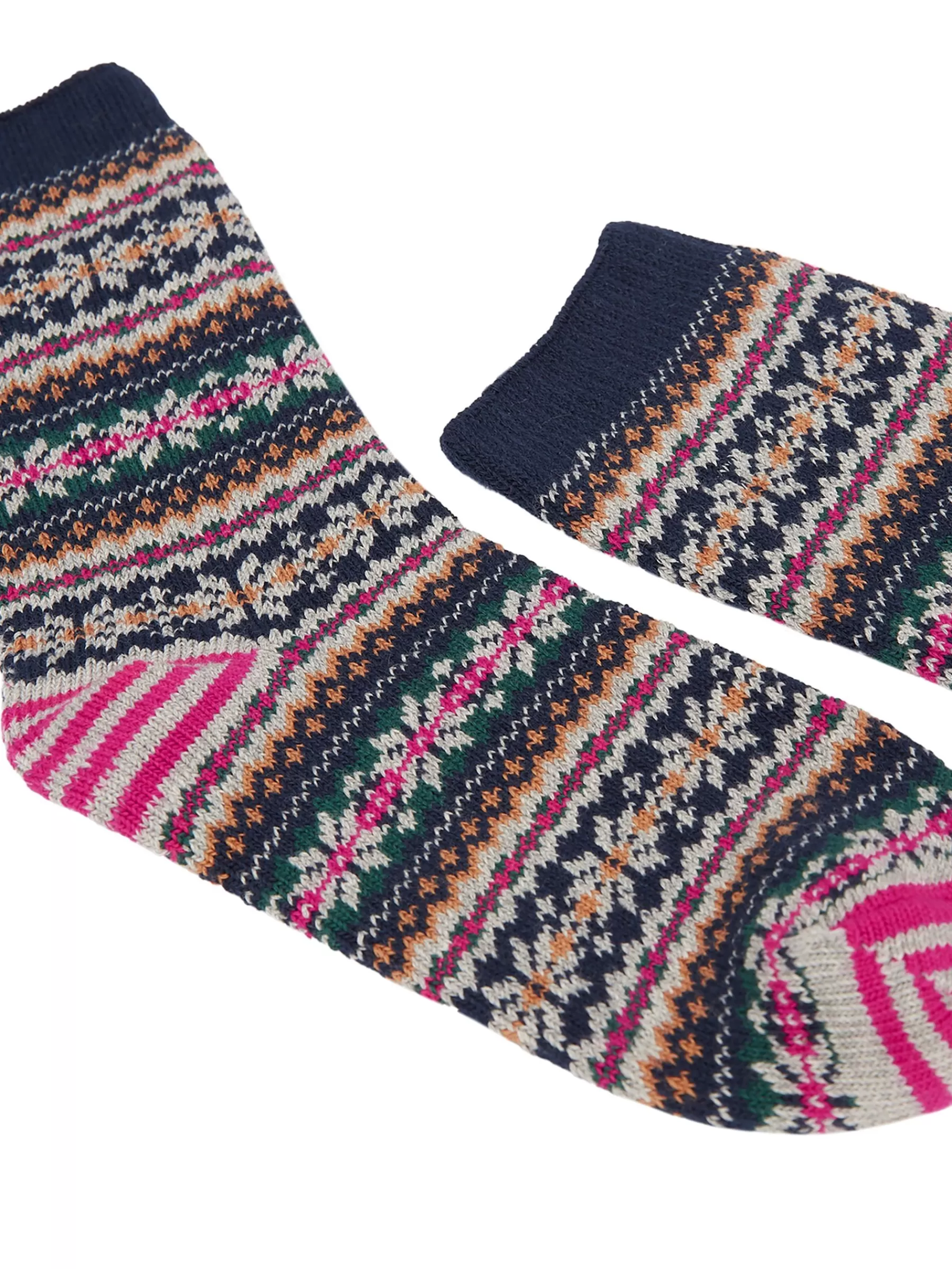 Joules Women's Lucille Fairisle Pattern Socks Navy Best Sale