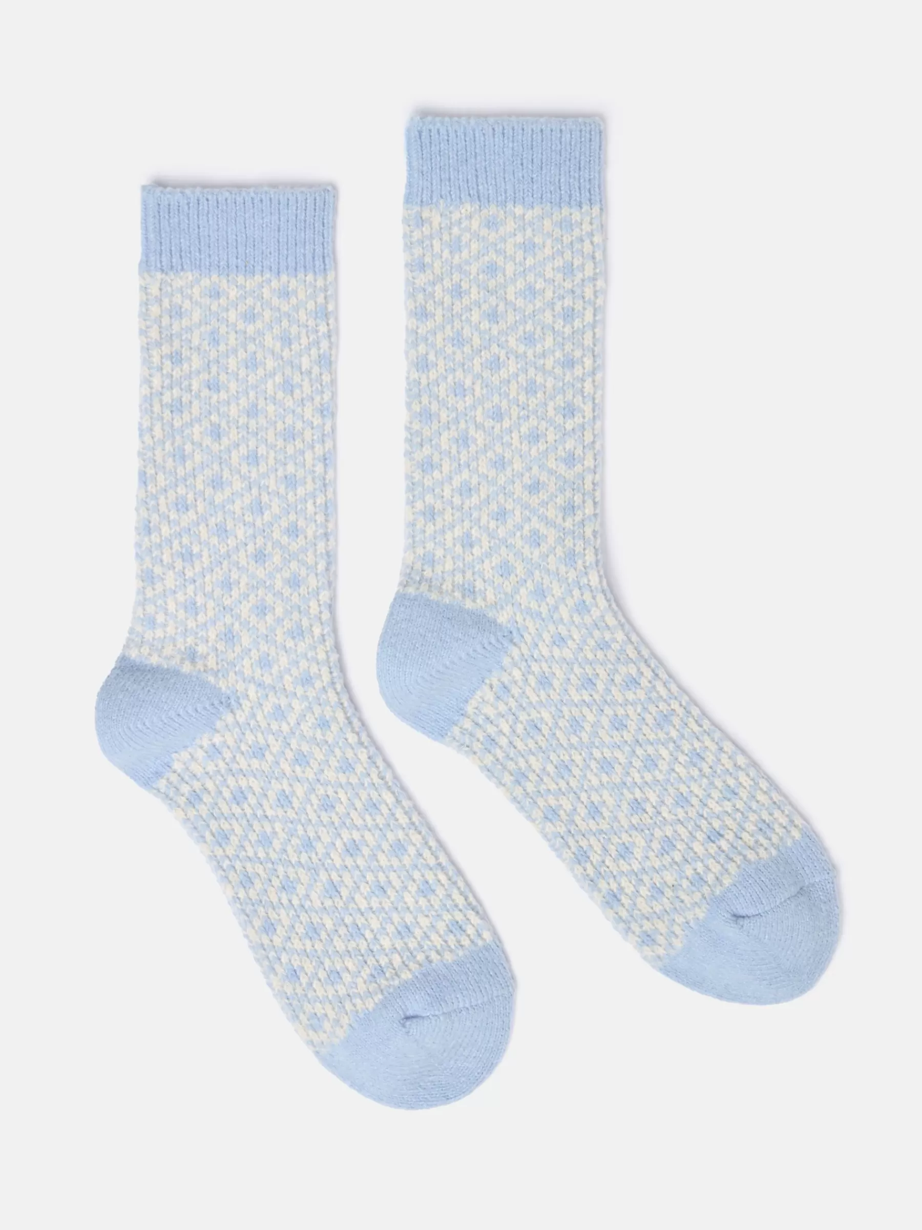 Joules Women's Toasty Cosy Geometric Socks (size 4-8) Blue Cheap