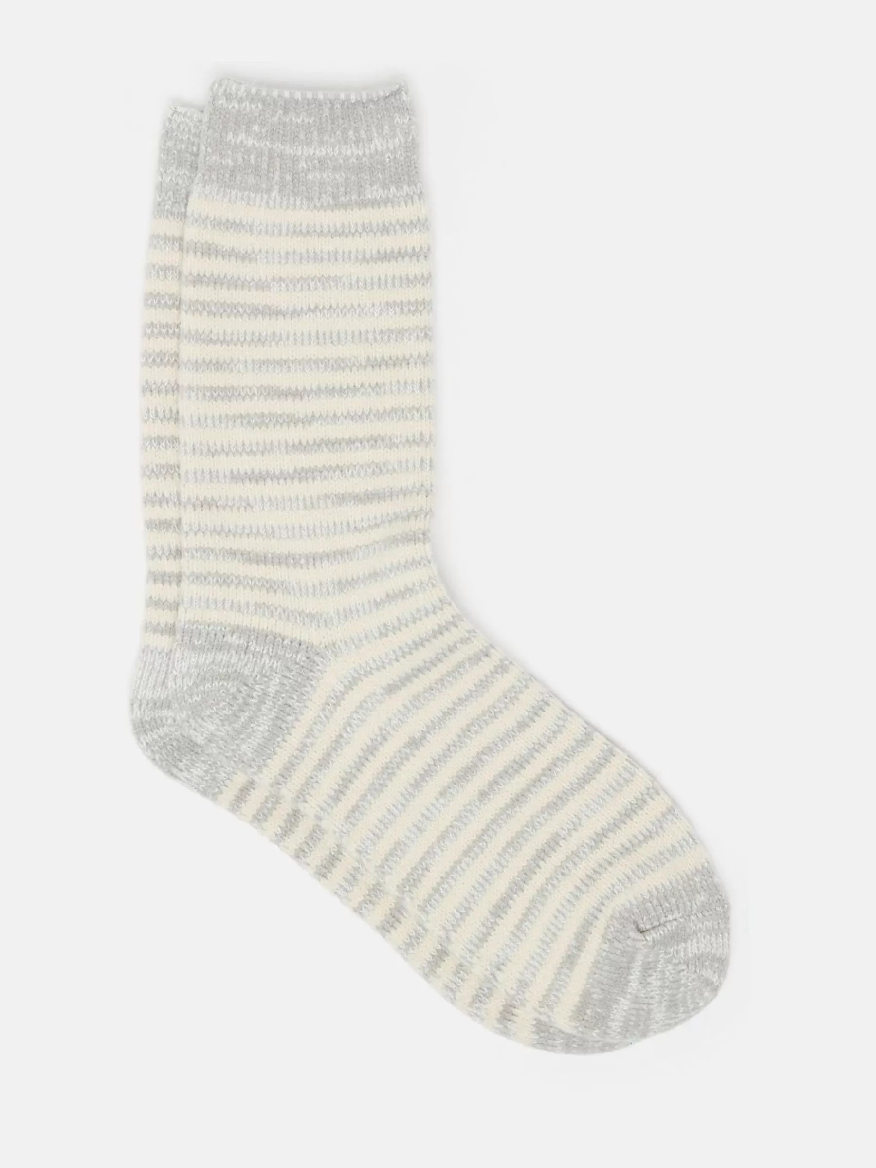 Joules Women's Toasty Cosy Striped Socks (size 4-8) Grey Fashion