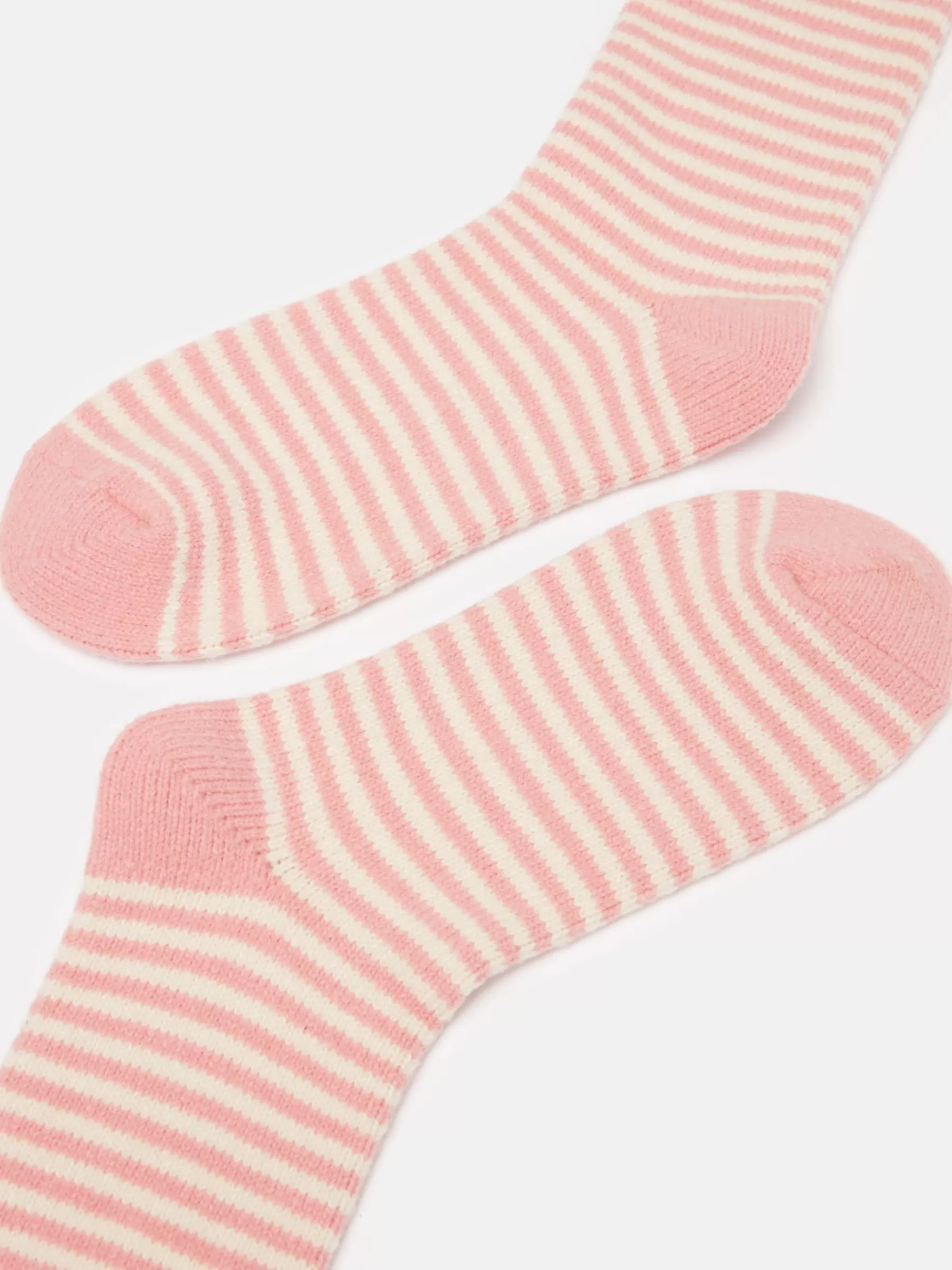 Joules Women's Toasty Cosy Striped Socks (size 4-8) Pink Fashion