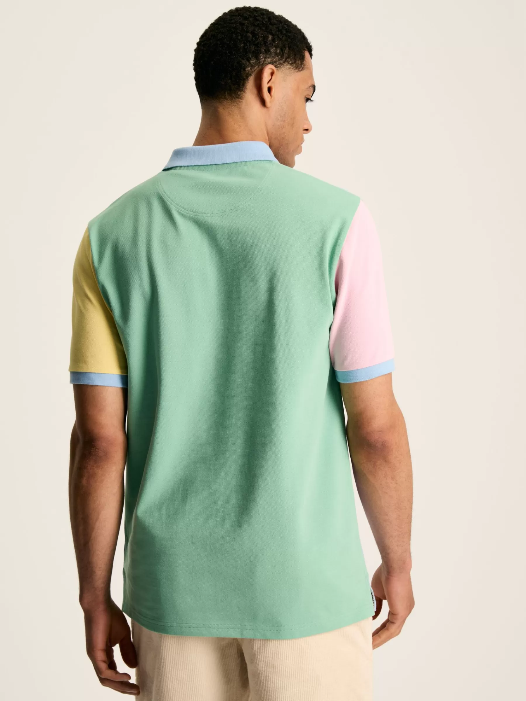 Joules Woody Colourblock Polo Shirt Blue Best Sale