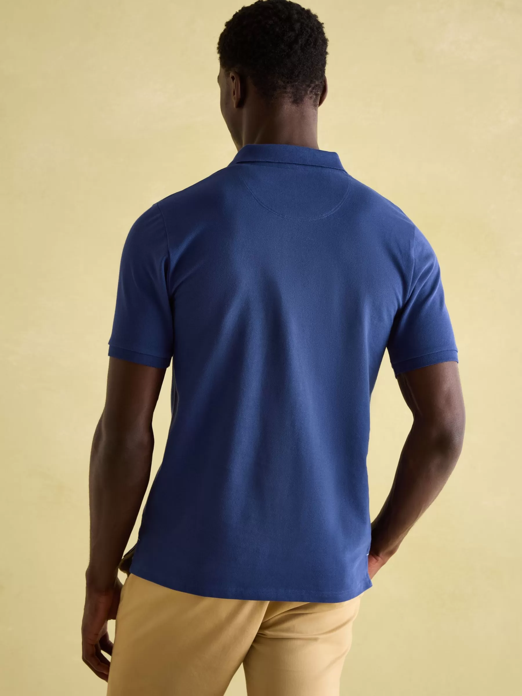 Joules Woody Regular Fit Cotton Pique Polo Shirt Blue Cheap