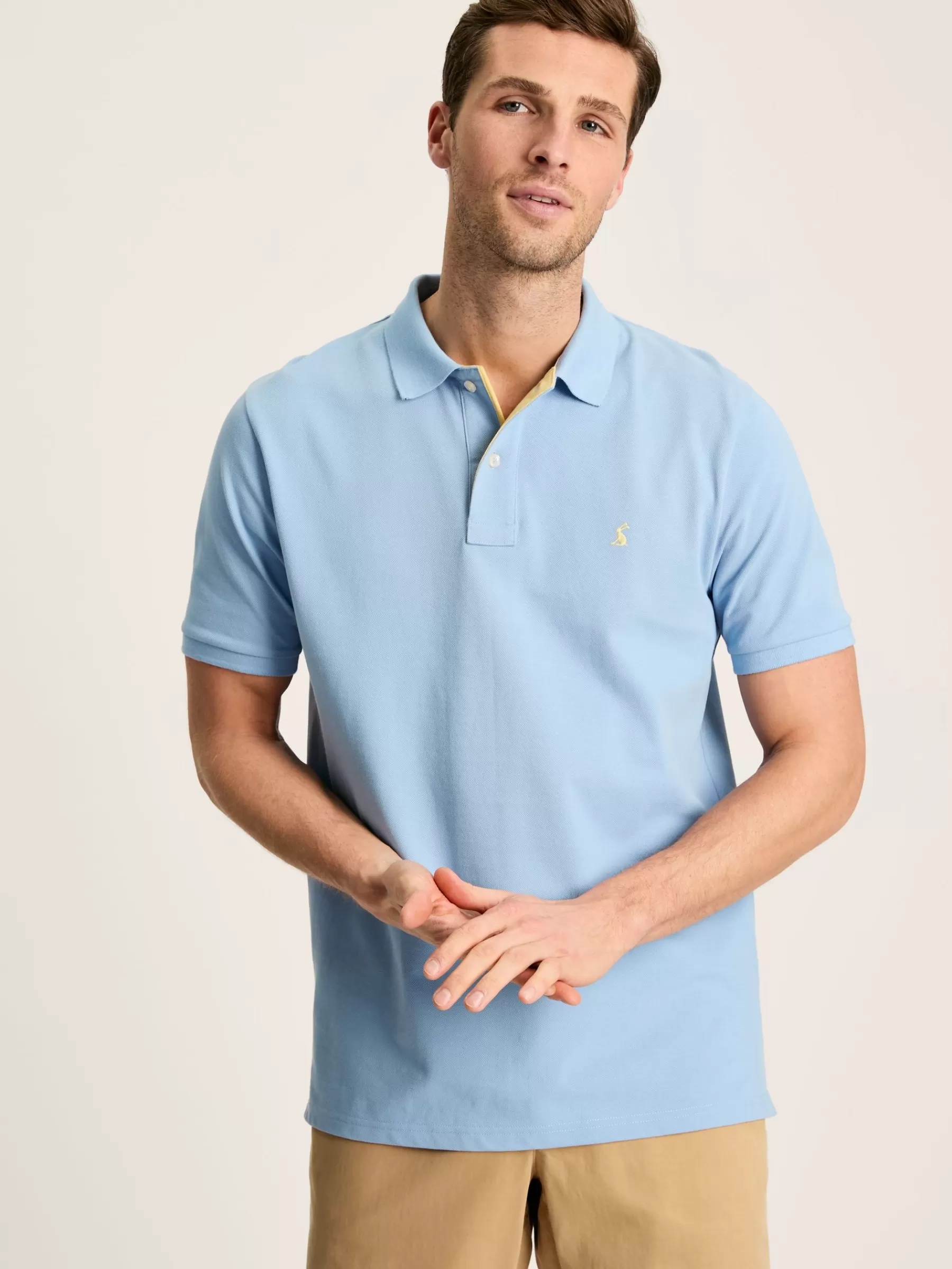 Joules Woody Light Blue Regular Fit Cotton Pique Polo Shirt LightBlue Store