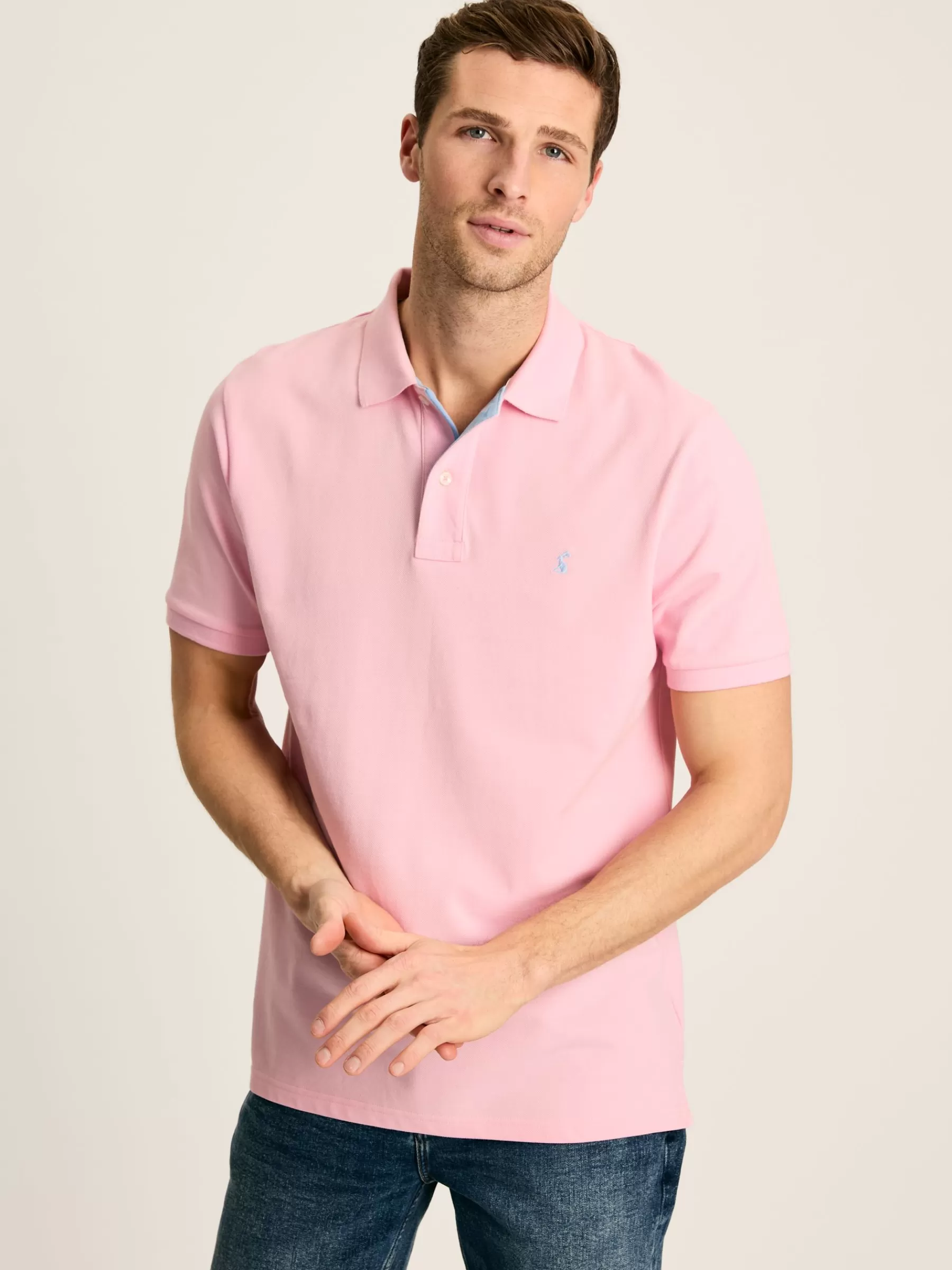 Joules Woody Light Pink Regular Fit Cotton Pique Polo Shirt LightPink Best Sale