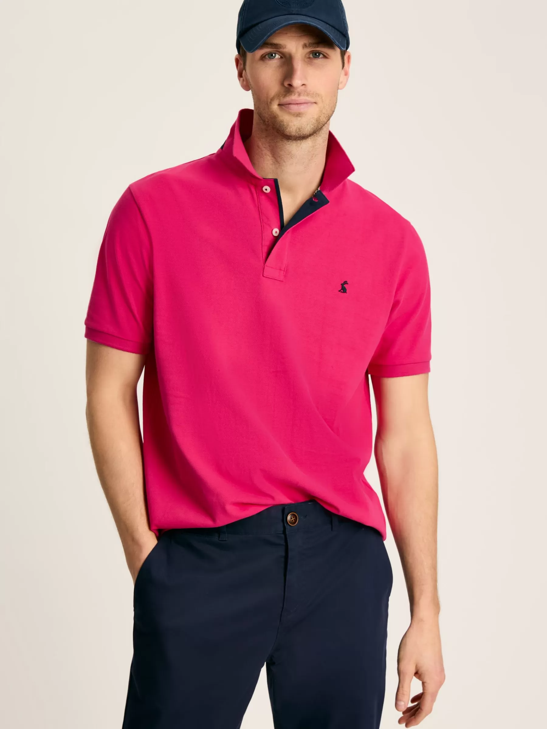 Joules Woody Regular Fit Cotton Pique Polo Shirt Pink Fashion