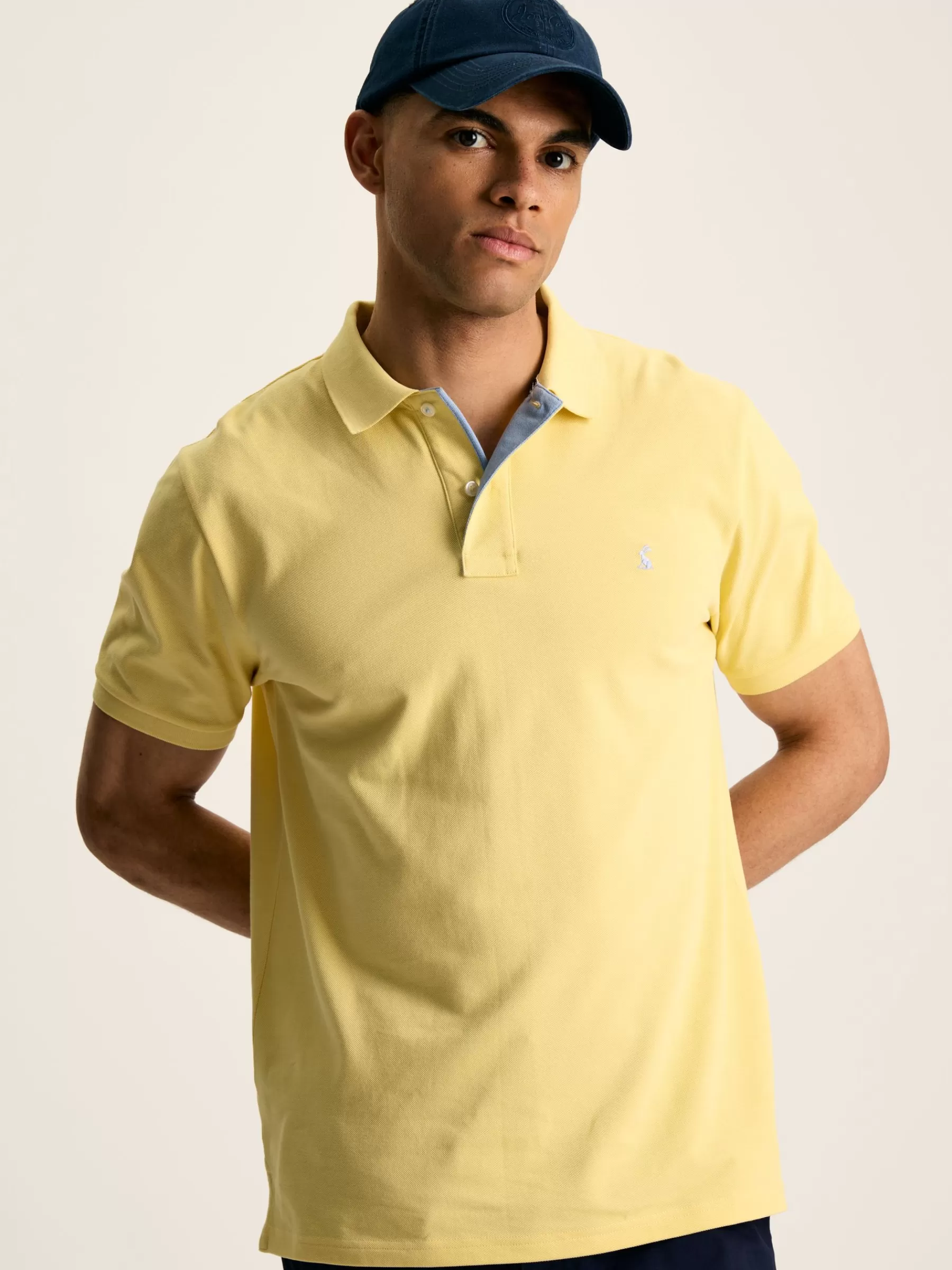 Joules Woody Regular Fit Cotton Pique Polo Shirt Yellow Outlet