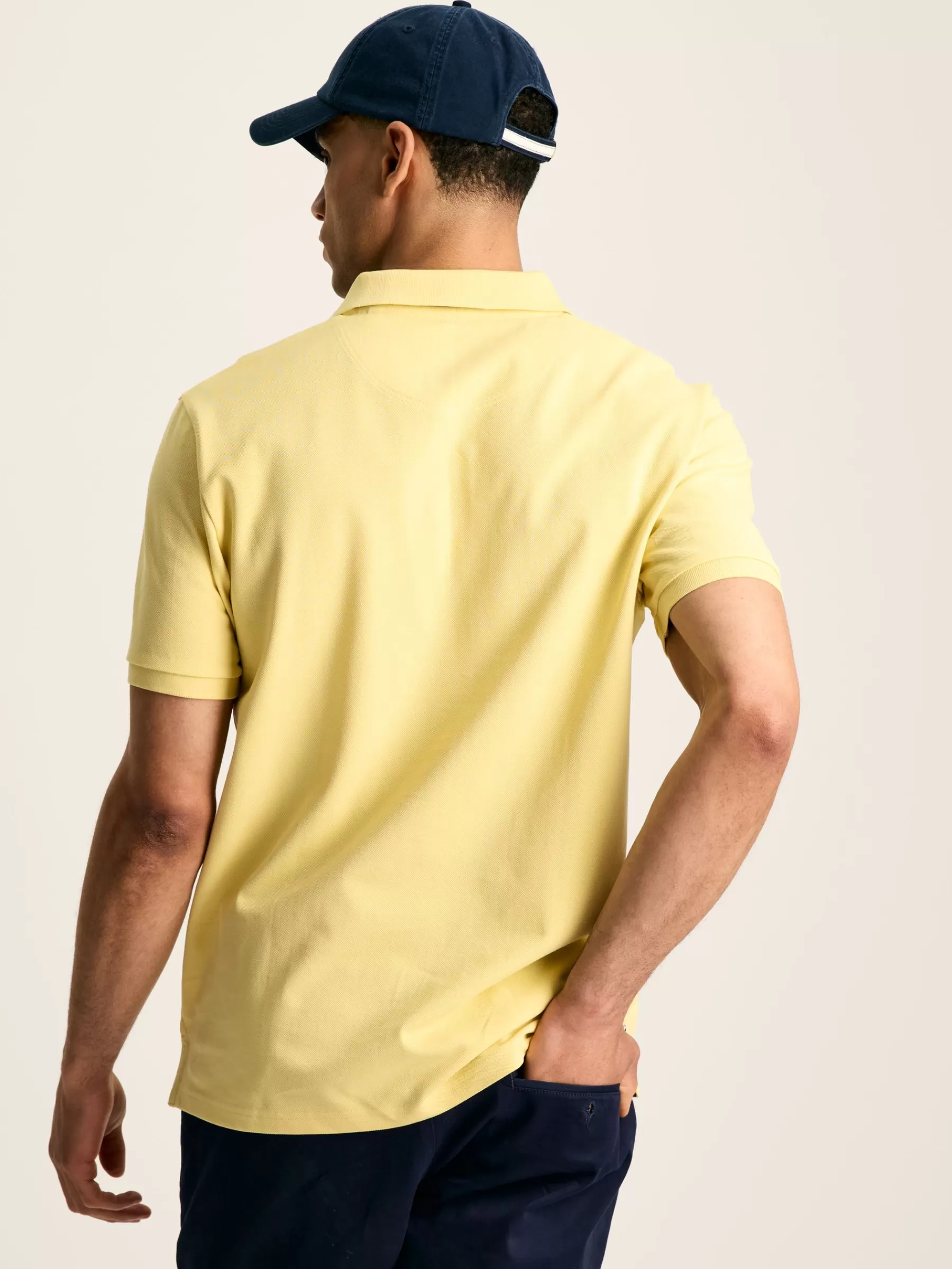 Joules Woody Regular Fit Cotton Pique Polo Shirt Yellow Outlet